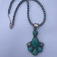 Navajo Sterling Silver & Turquoise Beaded Necklace With Pendant Signed Bea Tom