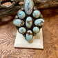 Navajo Golden Hills Turquoise And Sterling Silver Adjustable Ring by Tim Vandever