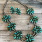 Navajo Sterling Silver & Royston Turquoise Necklace & Earring Set