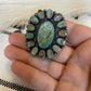 Navajo Jacqueline Silver & Royston Turquoise Ring Size 8.5 Signed