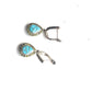 Navajo Turquoise Inlay, Peridot & Sterling Silver Dangle Earrings