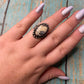 Navajo Sterling Silver And White Buffalo Ring Size 7.5