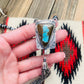 Navajo Turquoise & Sterling Silver Pearl Beaded Tassel Necklace