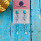 Navajo Turquoise & Sterling Silver Arrow Dangle Earrings