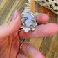 Old Pawn Vintage Navajo Sterling Silver & Opal Cluster Ring Size 8.5