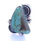 Navajo Turquoise & Sterling Silver Triangle Ring Size 7.75