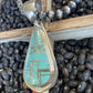 Navajo Number 8 Turquoise Inlay & Sterling Silver Pendant Signed