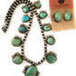 Navajo Sterling Silver & Royston Turquoise Beaded Necklace Set