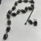 Navajo Sterling Silver & White Buffalo Necklace & Earrings Set Signed