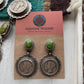 Navajo P Skeets Turquoise & Sterling Silver Liberty Coin Necklace Earrings Set Signed