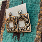 Navajo Sterling Silver Dangle Earrings By Leander Tahe