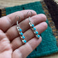 Beautiful Navajo Sterling Silver Turquoise Dangle Earrings