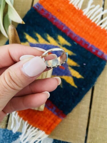 Native American Zuni Opal & Sterling Silver Needlepoint Ring Size 5.5 - Sterling Silver Diva