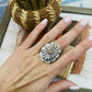 Navajo Orange Spiny & Sterling Silver Ring Size 7 - Sterling Silver Diva