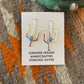 Native American Navajo Turquoise And Sterling Silver Cactus Stud Earrings
