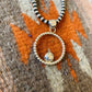 Navajo Overlaid Sterling Silver Circle Pendant - Sterling Silver Diva