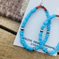 Native American Navajo Turquoise, Coral & Sterling Silver Beaded Earrings - Sterling Silver Diva