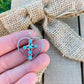 Zuni Petit Point Turquoise And Sterling Silver Heart Pendant - Sterling Silver Diva